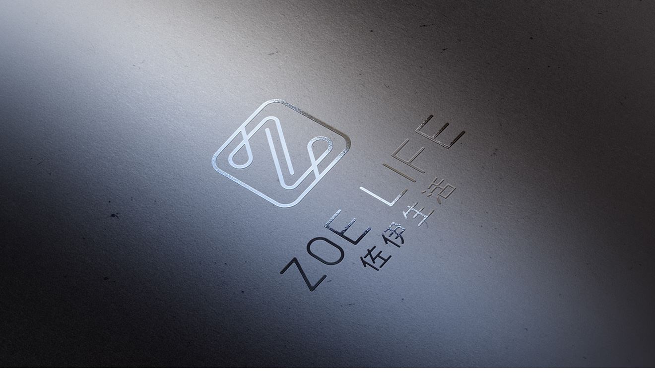 ZoeLife佐伊生活logo設計黑底